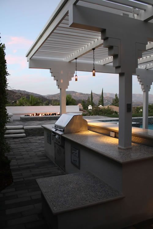 ©Scott Cohen Outdoor Kitchen Decorative Polished Concrete    Beverage Center 24