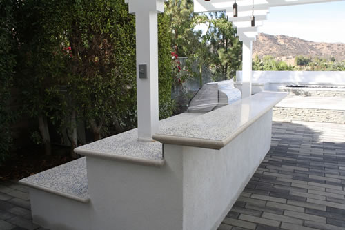 ©Scott Cohen Outdoor Kitchen Decorative Polished Concrete    Beverage Center 25